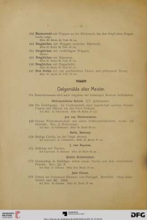 Ölgemälde alter Meister (Nr. 168-201)