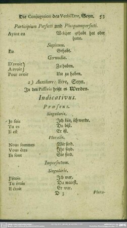 Das Auxiliare Etre, Seyn, werden
