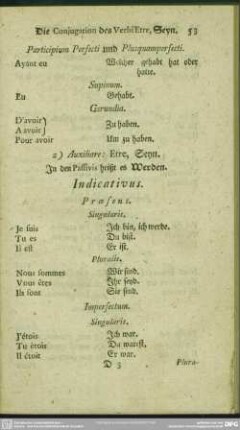Das Auxiliare Etre, Seyn, werden