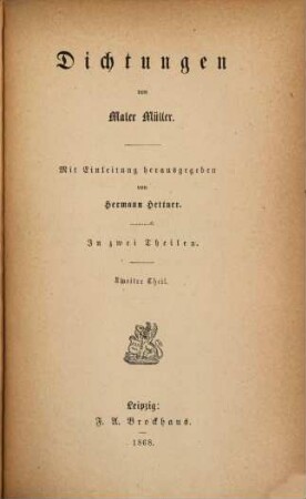 Dichtungen : in zwei Theilen, 2