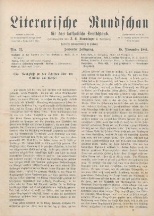 681-690 Eine Randglosse zu den Schriften über den Cardinal von Geissel