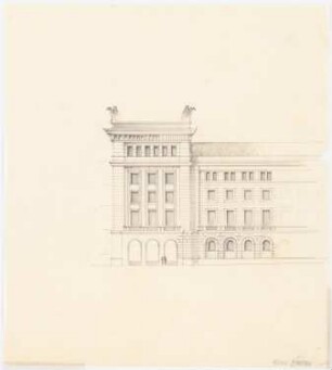Haus der 109. SS Standarte (?), Posen: Entwurf Teilansicht