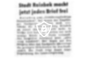Stadt Reinbek macht jetzt jeden Brief frei