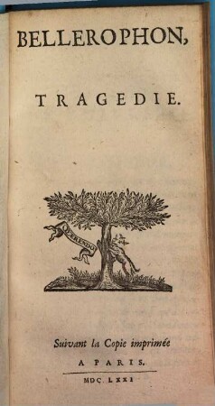 Le Theatre De Mr. Quinault, 2[,5]. Bellerophon : Tragedie