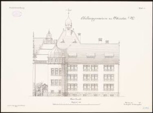 Schillergymnasium, Münster: Aufriss Nordansicht 1:100