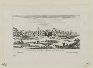 Veuë de l’entrée du Chasteau de Gros-bois a six lieues de Paris, aus: „Livre de diverses perspectives et paisages faits sur le naturel“