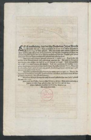 Es ist denckwürdig/ das der selig Verstorbene Johan Albrecht von Mandelslo eben am 15 Maii ...
