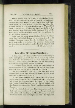Entwickler für Bromsilbergelatine