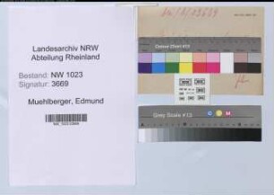 Entnazifizierung Edmund Muehlberger , geb. 22.11.1889 ()