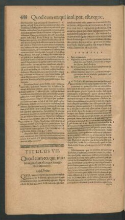 Titulus VII. Quod cum eo, qui in aliena potestate est, negocium gestum esse dicitur.