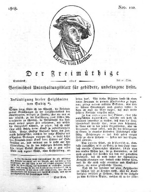 Nro. 102, Sonnabend, den 21. May 1808