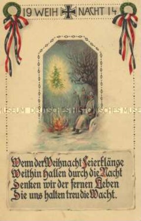 Patriotische Weihnachtskarte