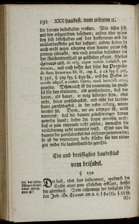 Ein und dreissigstes haubtstück [-] Virzigstes haubtstück