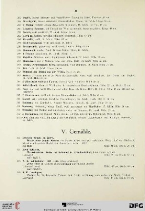 Gemälde, Miniaturen und Zeichnungen (Nr. 313-431)
