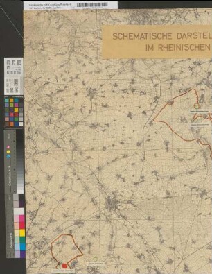 Schematische Darstellung der Tagebaubetriebe im rheinischen Braunkohlenrevier.