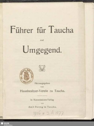 Führer für Taucha und Umgegend