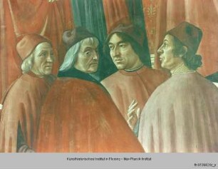Fresken der Tornabuoni Kapelle : Lebensszenen des heiligen Johannes der Täufer : Verkündigung an Zacharias