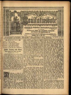 Erste Ausgabe vom Sonntag, den 21. Mai 1911.
