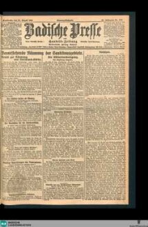 Badische Presse : Generalanzeiger der Residenz Karlsruhe und des Großherzogtums Baden, Sonntagausgabe