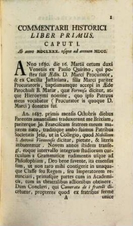 Commentarii De Rebus Pertinentibus Ad Ang. Mar. S. R. E. Cardinalem Quirinum, 1 : In duos Libros divisa