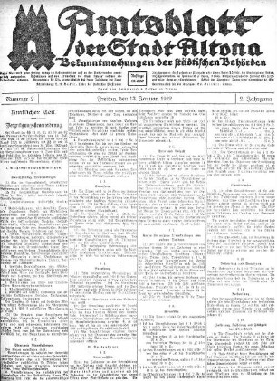 Nummer 2 : Freitag, den 13. Januar 1922
