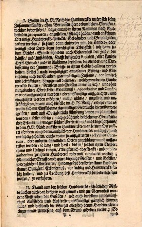 Carl VI Abstellung deren bey denen Handwerkern ... eingerissenen Mißbräuchen betreffend