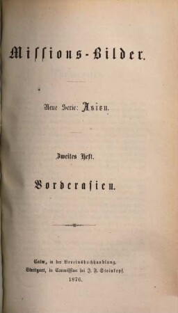 Missions-Bilder. 2. 1876
