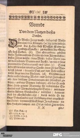 Vorrede Von dem Nutzen dieses Buchs.