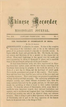 No. 1. January - February, 1881