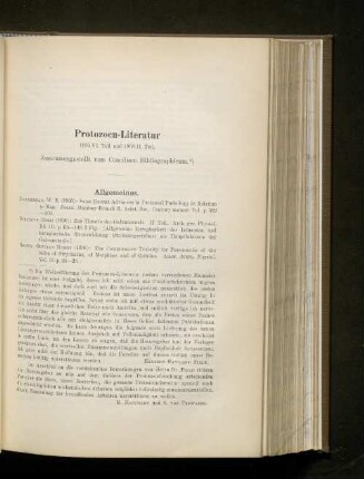 Protozoen-Literatur