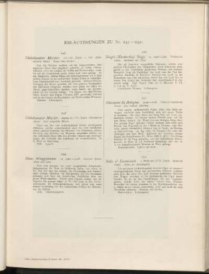 Erläuterungen zu Nr. 247 - 252: