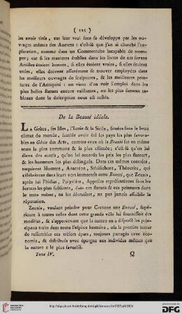 De la beauté idéale