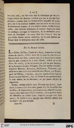De la beauté idéale