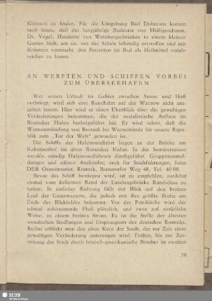 An Werften und Schiffen vorbei zum Überseehafen