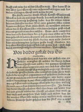 Von beider gestalt des Sacraments.