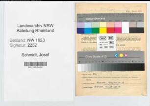 Entnazifizierung Josef Schmidt , geb. 16.10.1892 (Lehrer)