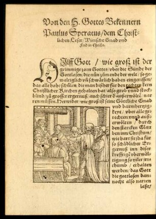 Paulus Speratus/ dem Christlichen Leser/ Wünscht Gnad und Frid in Christo.