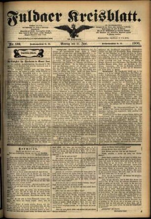 Zweite Ausgabe vom Montag, den 11. Juni 1906.