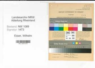 Entnazifizierung Wilhelm Esser , geb. 02.12.1889 (Brandmeister)