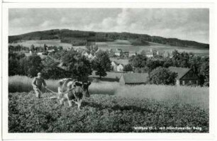 Wilthen. Blick auf Wilthen und d. Mönchswalder Berg
