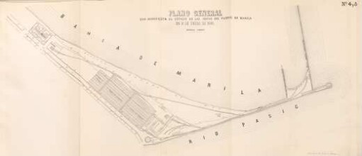 Plano general que manifiesta el estado de las obras del puerto de Manila