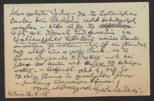 Brief an B. Schott's Söhne
