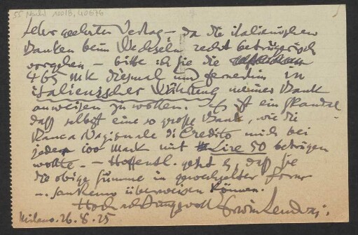 Brief an B. Schott's Söhne