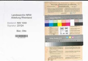 Entnazifizierung Otto Bier, geb. 17.10.1908 (Kaufmann)