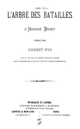 L' arbre des batailles