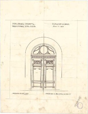 Pfann, Paul; München, Prinzregentenstr. 8; Haus Hartl - Haustür (Ansicht)