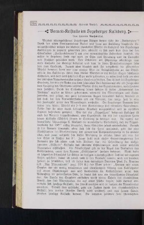 Boracit-Kristalle im Segeberger Kalkberg.