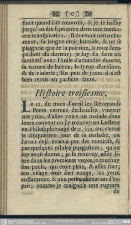 Histoire troisiesme