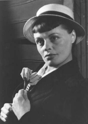 Portrait der Schauspielerin Gisela von Collande (1915-1960). Aufgenommen während einer Aufführung des Theaterstückes "Liliom" von Ferenc Mólnar 1946 am Deutschen Schauspielhaus in Hamburg