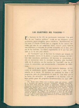 Los escritores del fascismo